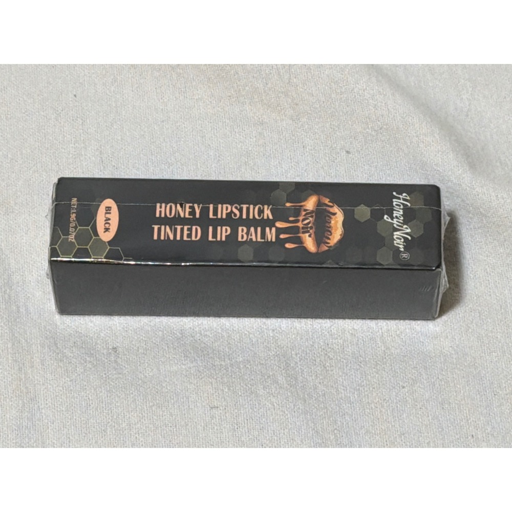 HoneyNoir Honey Lipstick Tinted Lip Balm Black 1.9g Moisturizing Lip Care NIB